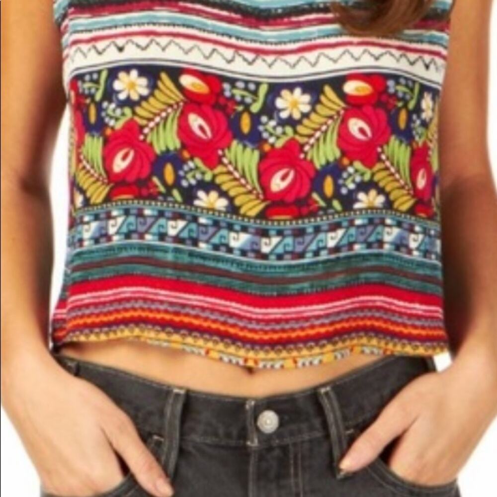 MinkPink BoHo sleeveless crop tank small